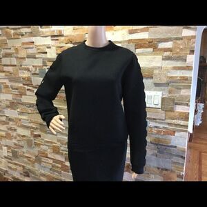 OPENING CEREMONY Black Cutout Sleeve Sweatshirt
